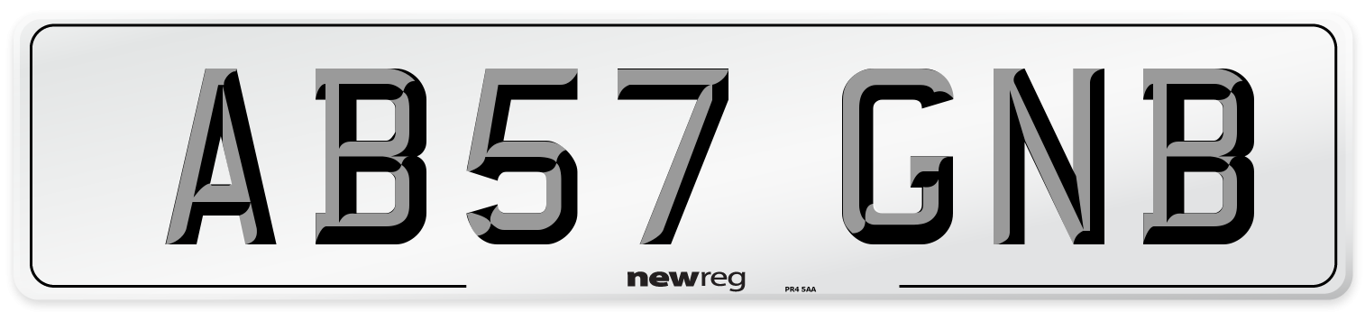 AB57 GNB Number Plate from New Reg